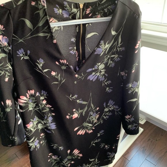 Black floral dress